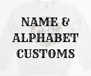 Alphabet & Name Customs