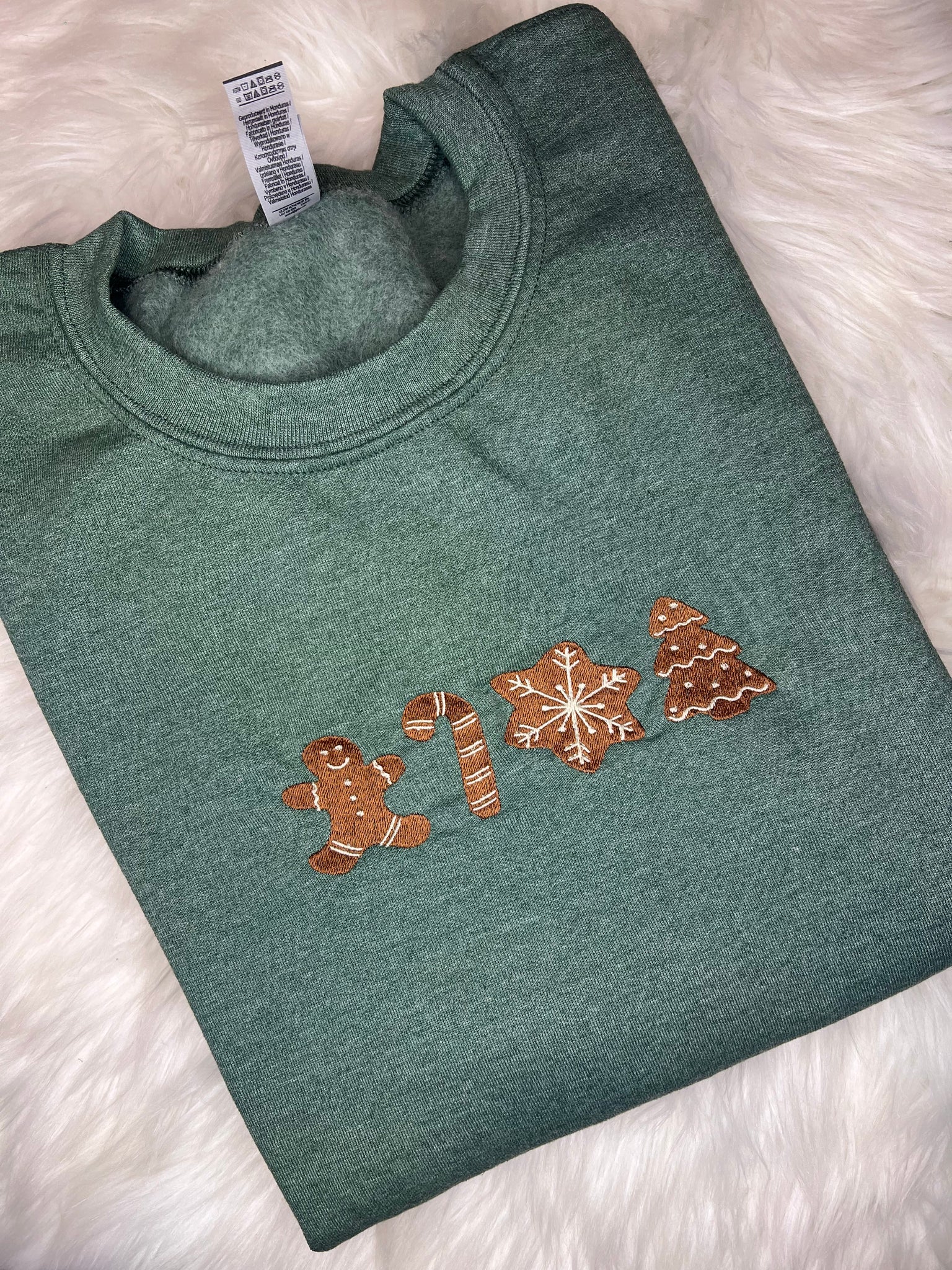 Gingerbread Cookies Embroidered Crewneck