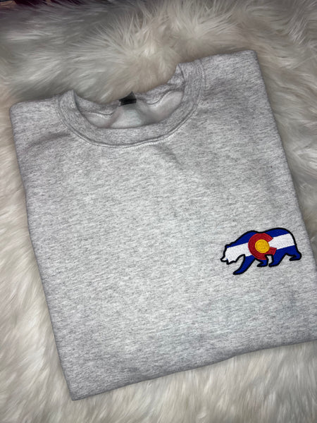 Colorado State Flag Embroidered Crewneck