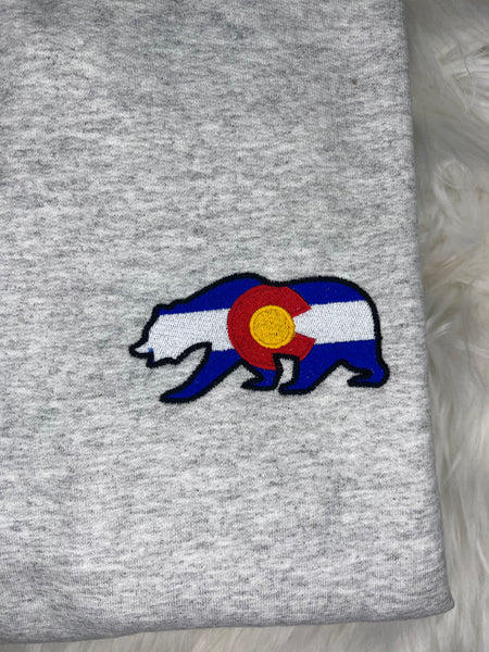 Colorado State Flag Embroidered Crewneck