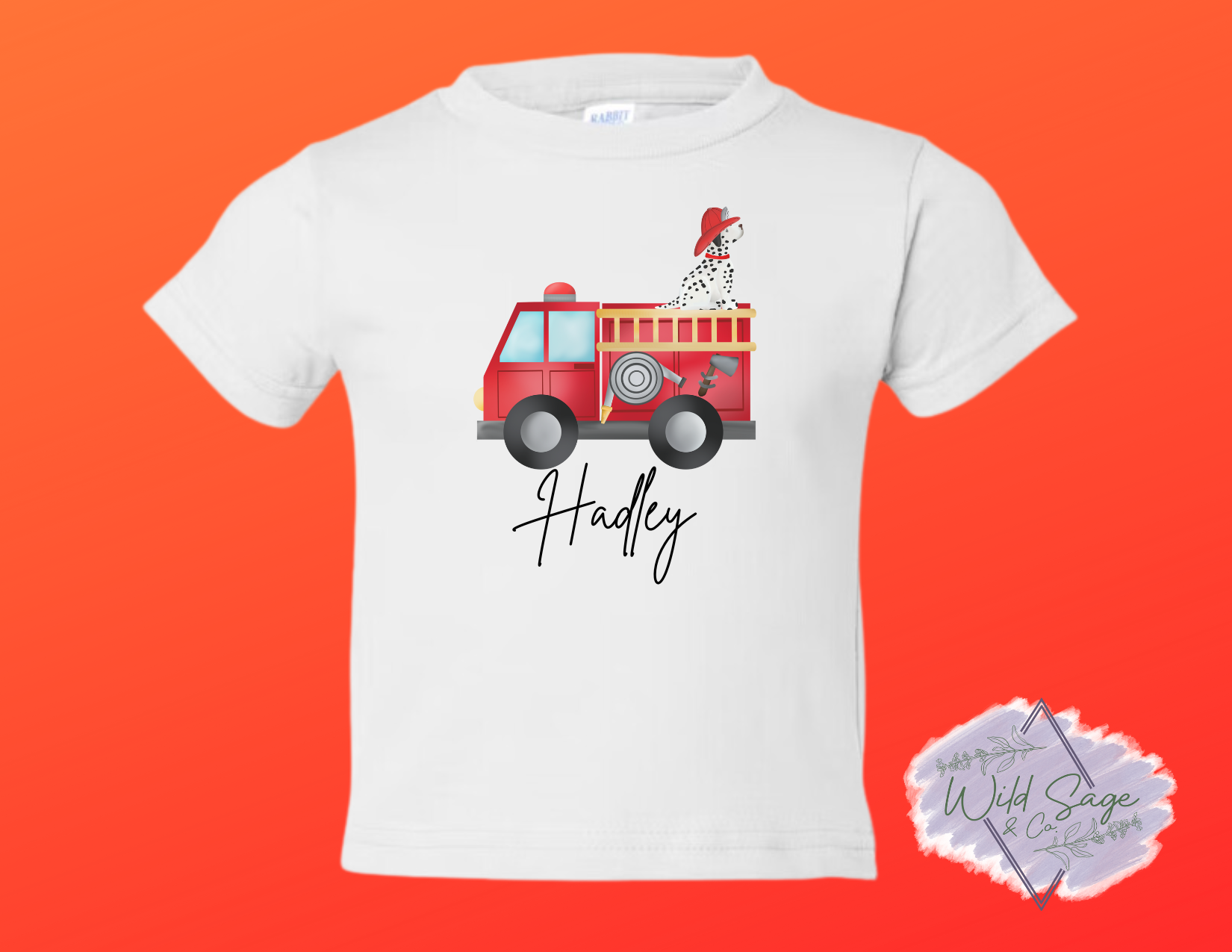 Fire Engine Dog Shirt | Personalized