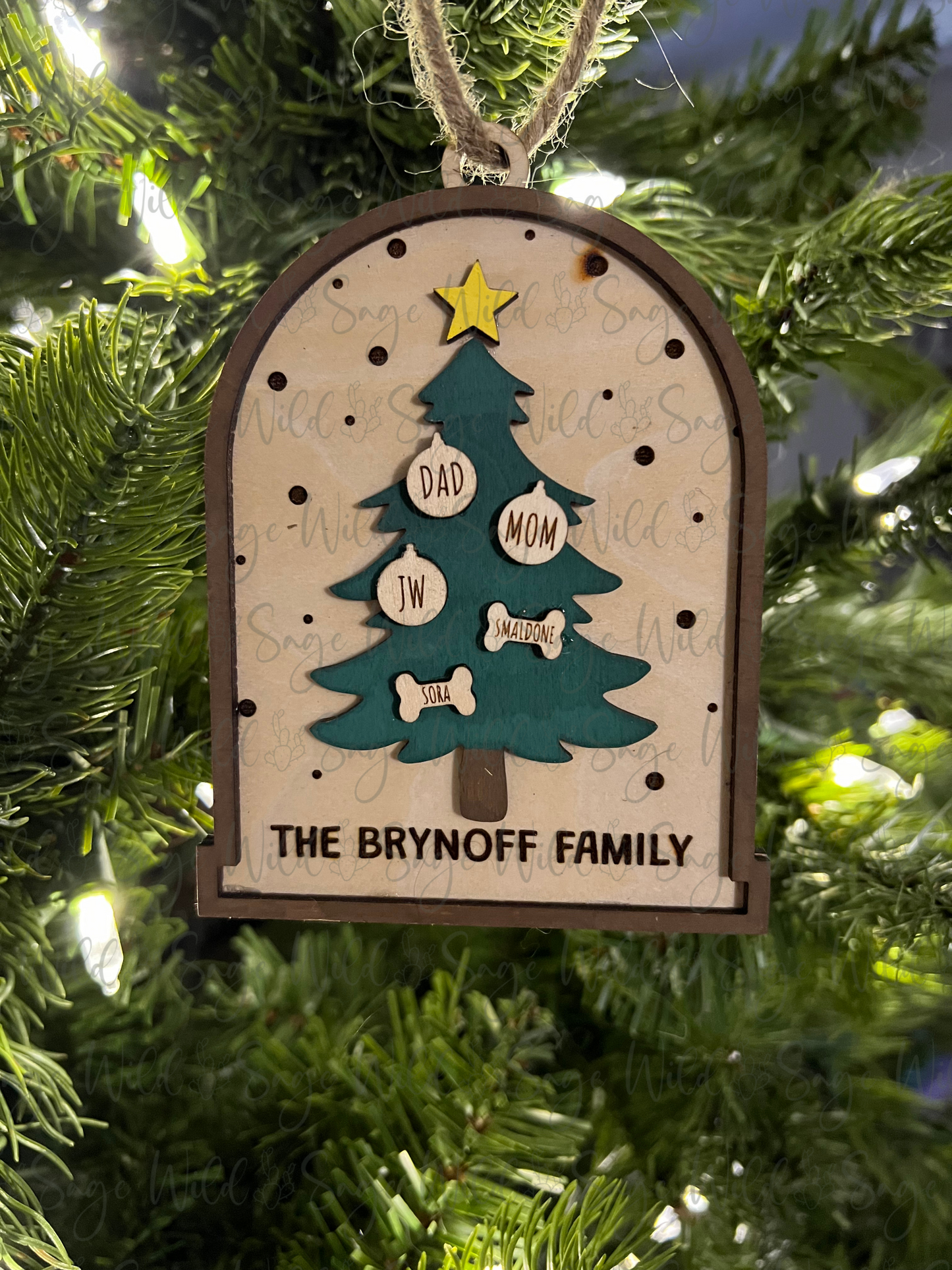 Family Christmas Tree Personalized Ornament