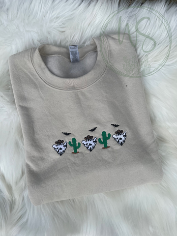 Western Ghost Embroidered Crewneck