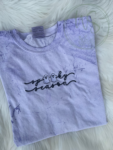 Spooky Season Embroidered Color Blast Shirt