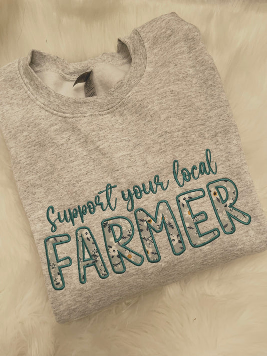 Support Your Local Farmer Crewneck