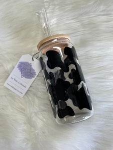 Cowprint Glass Can