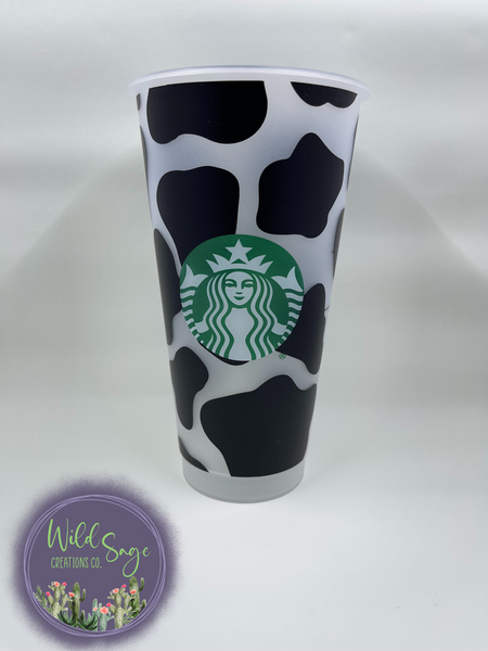 Cow Print Cold Cup